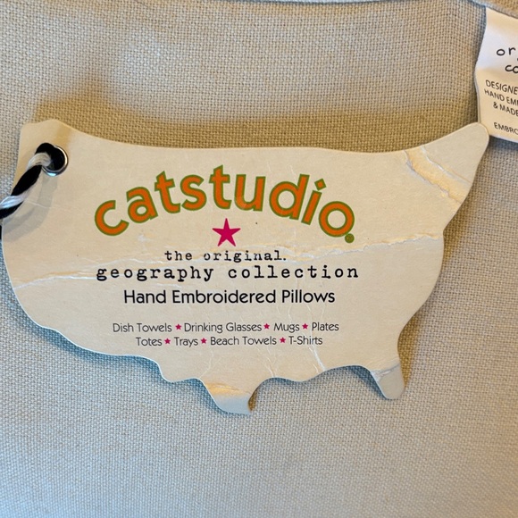 Austin Embroidered Throw Pillow - Picture 4 of 5